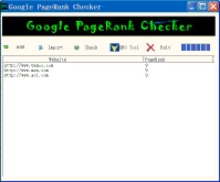 007 Google PageRank Checker 1.0 screenshot