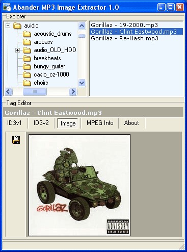 Abander MP3 Image Extractor 1.1 screenshot