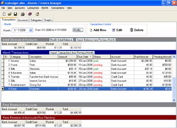 Abassis Finance Manager 1.4 screenshot