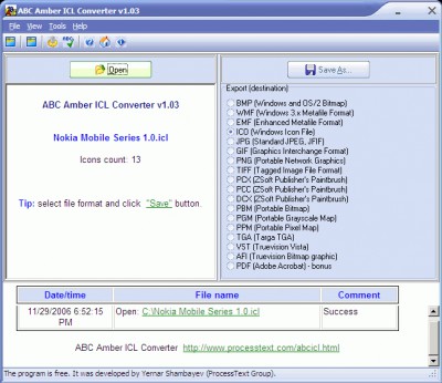 ABC Amber ICL Converter 1.03 screenshot
