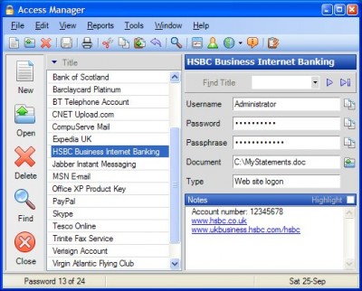 Access Manager 2.2.65 screenshot