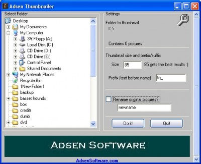 Adsen Thumbnailer 1.25 screenshot