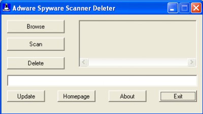Adware Spyware Scanner Deleter 0.2 screenshot