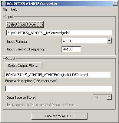 ATHRTF Converter 1.01 screenshot