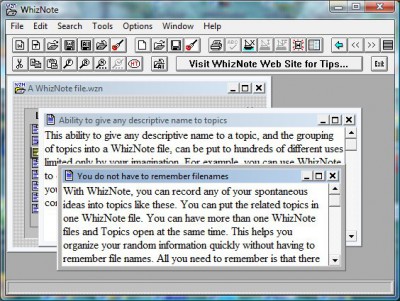 AvniTech WhizNote 3.5.8 screenshot