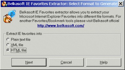 Belkasoft IE Favorites Extractor 1.01 screenshot