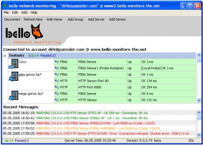 Bello Network Monitoring WinGUI 5.3.3.642 screenshot