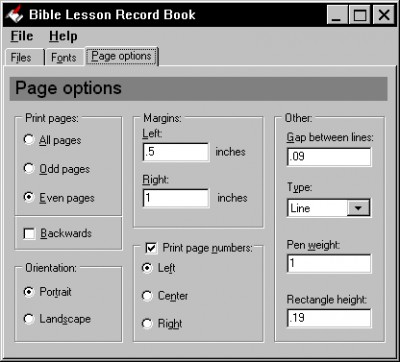 Bible Lesson Record Book 1.03 screenshot