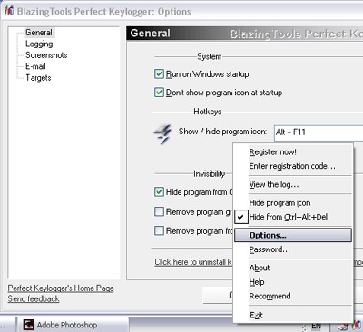 BlazingTools Perfect Keylogger Lite 1.15 screenshot