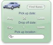 CarRental Yahoo! Widget 1.3 screenshot