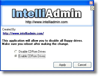 CD ROM Drive Disabler 2.0 screenshot