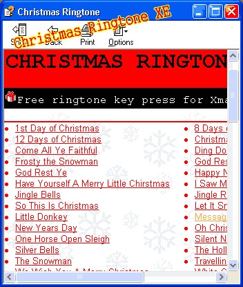 Christmas Ringtones XE 1.0 screenshot