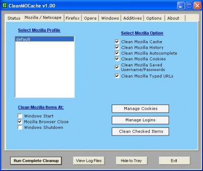 CleanMOCache 1.10 screenshot