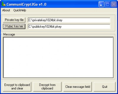 CommuniCrypt2Go 1.00 screenshot
