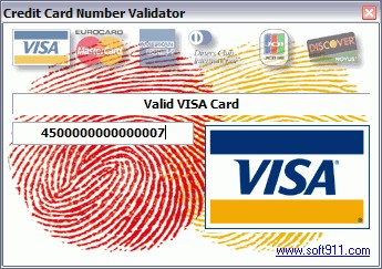 Credit Card Number Validator 1.1 screenshot
