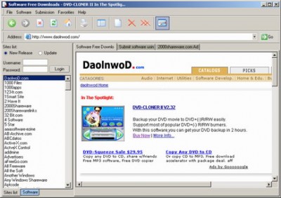 Daolnwod Software Submitter 1.5 screenshot