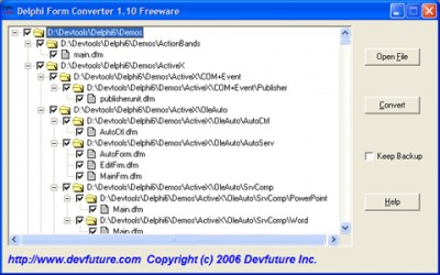 Delphi Form Converter 1.12 screenshot