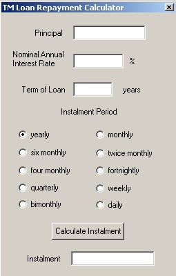 Desktop Loan Repayment Calculator 1.00 screenshot