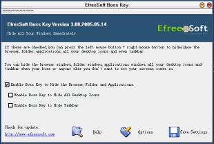 EfreeSoft Boss Key 3.30 screenshot