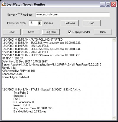 EverWatch Server Monitor 1.0 screenshot