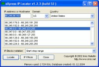 eXpress IP Locator 1.2.3 screenshot