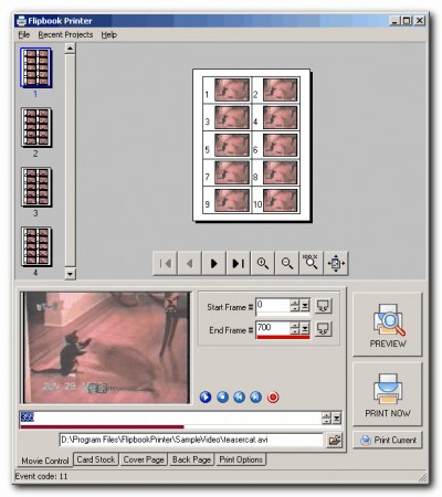 Flipbook Printer 1.10.01 screenshot