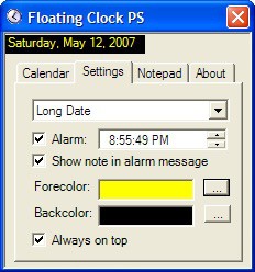 Floating Clock 3.1 screenshot