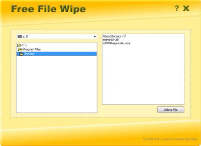 Free File Wipe 1.6 screenshot