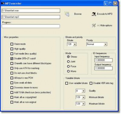 Free MP3 Converter 1.8 screenshot