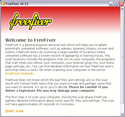 FreeFixer 0.59 screenshot