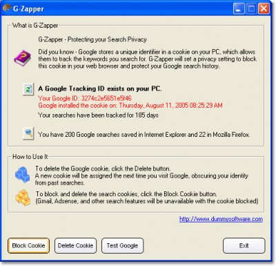 G-Zapper 3.2 screenshot