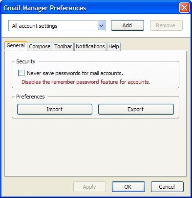 Gmail Manager 0.5.3 screenshot