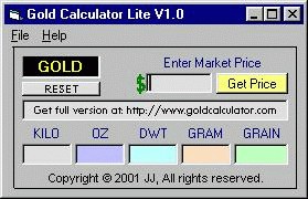 Gold Calculator Lite 3.21 screenshot