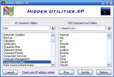 Hidden Utilities XP 2.0 screenshot