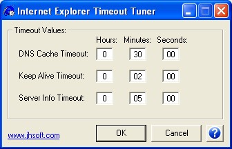 IE Timeout Tuner 1.00 screenshot
