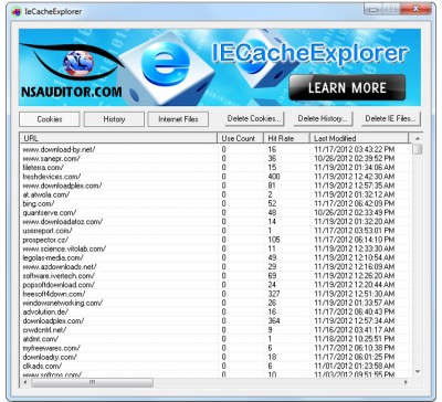 IeCacheExplorer 1.6.6 screenshot