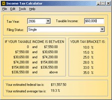 Income Tax Calculator 1.6 screenshot