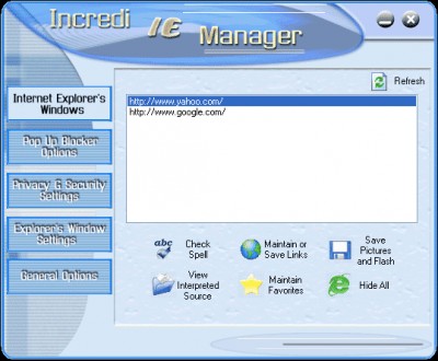 Incredi IE Manager 1.3 screenshot