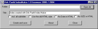 IndexMaker 1.0 screenshot