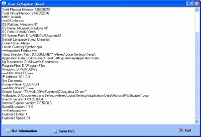 InfoGetter Xmod 1.2.2.21 screenshot
