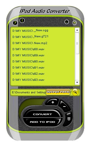 iPod Audio Converter 2.0.0.1 screenshot