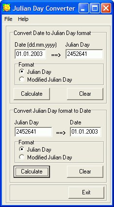 Julian Day Converter 1.0 screenshot