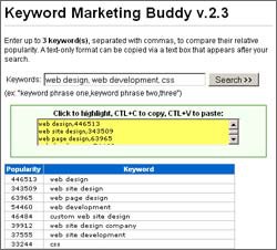 Keyword Marketing Buddy 2.3 screenshot