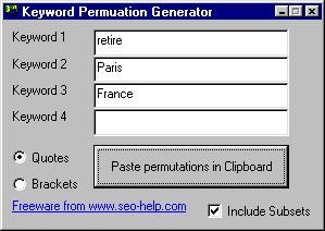 Keyword Permutation Generator 1 screenshot