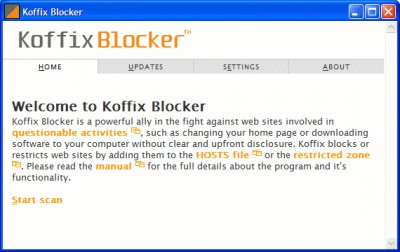 Koffix Blocker 1.01 screenshot
