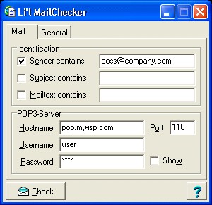 Li'l MailChecker 0.1.1 screenshot
