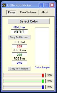 Little RGB Color Picker 3.0 screenshot