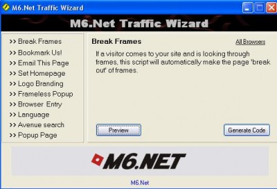 M6.Net Traffic Wizard 1.00 screenshot