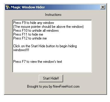 Magic Window Hider 1.0.0 screenshot