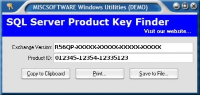 Microsoft SQL Key Viewer 1.5 screenshot